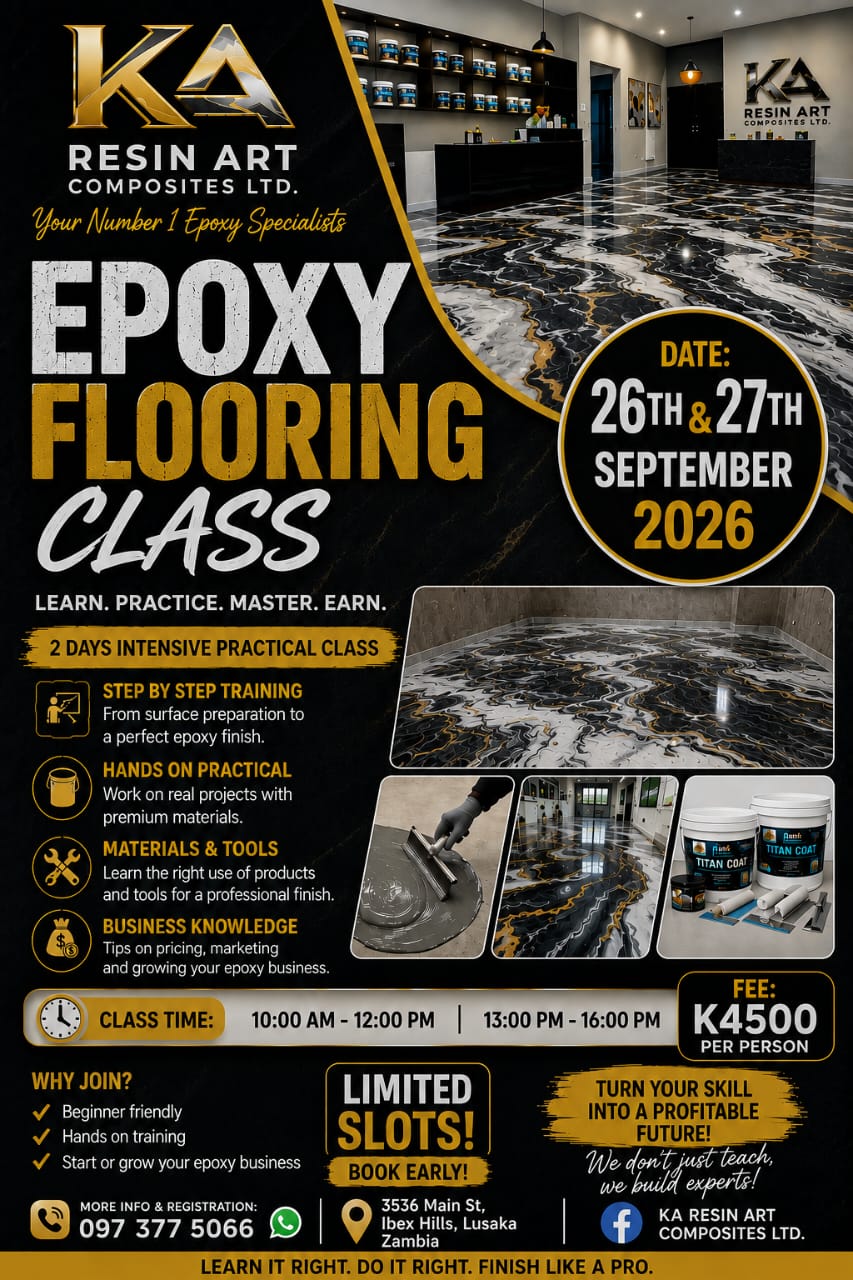 K A Resin Art Composites Training Poster — September 2026